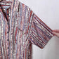 Vintage Robert Stock Silk Stripe Button Up Shirt, Size Medium