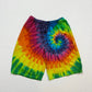 Secondhand Sundog Rainbow Spiral Tie Dye Shorts, Size S/M