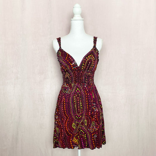 Y2K Lucy Love Boho Fit & Flare Mini Dress, Size Small