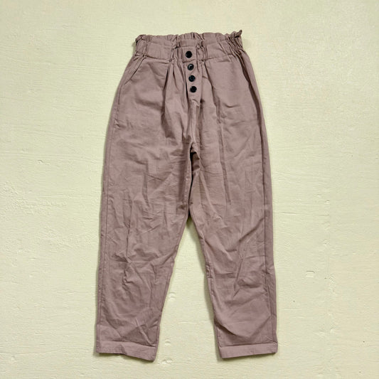 Secondhand This Is April Dusty Pink Paper Bag Pants, Size Small