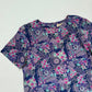 Secondhand Silkland Silk Abstract Floral Short Sleeve Top, Size XS