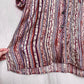 Vintage Robert Stock Silk Stripe Button Up Shirt, Size Medium