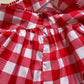 Secondhand Sugar Thrillz Red Gingham Tiered Mini Skirt, Size Small