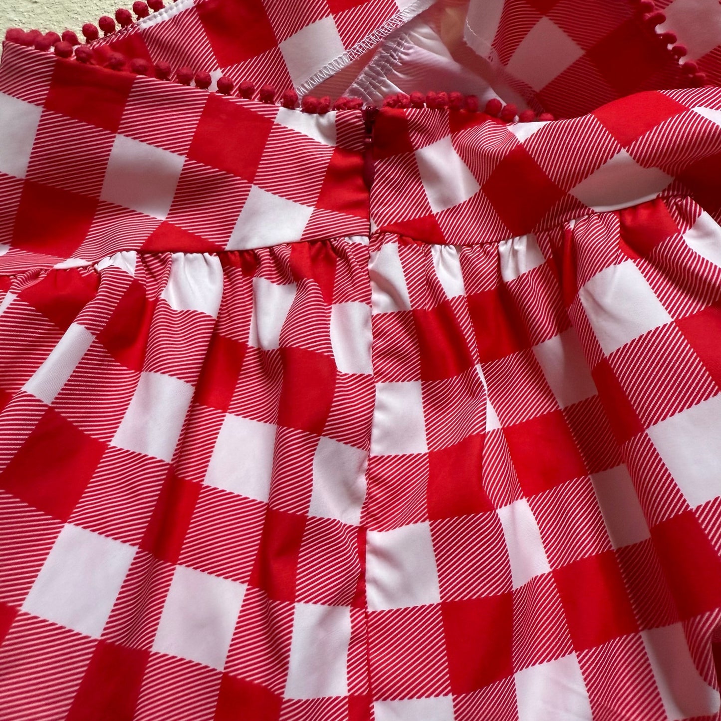 Secondhand Sugar Thrillz Red Gingham Tiered Mini Skirt, Size Small