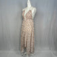 Secondhand Mahina Floral Rayon Handkerchief Hem Halter Midi Dress, Size Small