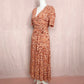 Secondhand Ebby and I Orange Leopard Print Maxi Dress, Size XS