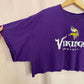 Reworked NFL Vikings Football Crop Tee, Size XL