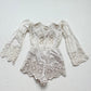 Secondhand Stone Cold Fox Cream Lace Off Shoulder Romper, Size 1 (XS/S)