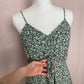 Secondhand Ditsy Floral Ruched Tie Front Mini Dress, Size Large