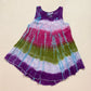 Upcycled Y2K Boho Hippie Tie Dye Summer Dress, Free Size