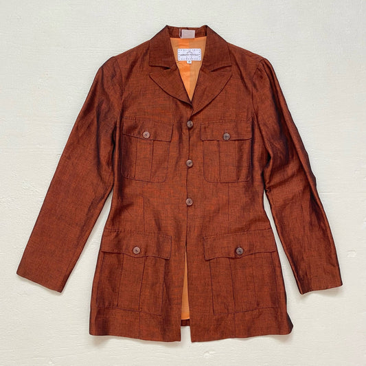 Vintage Armand Ventilo Linen Blend Blazer Jacket, Size Small