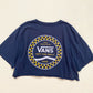 Reworked Vans Off The Wall Graphic Crop Tee, Size Large
