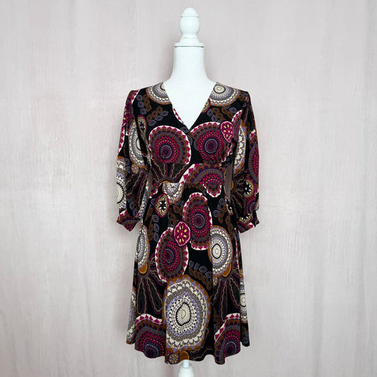 Secondhand Veronica M Fit & Flare Boho Mini Dress, Size Small
