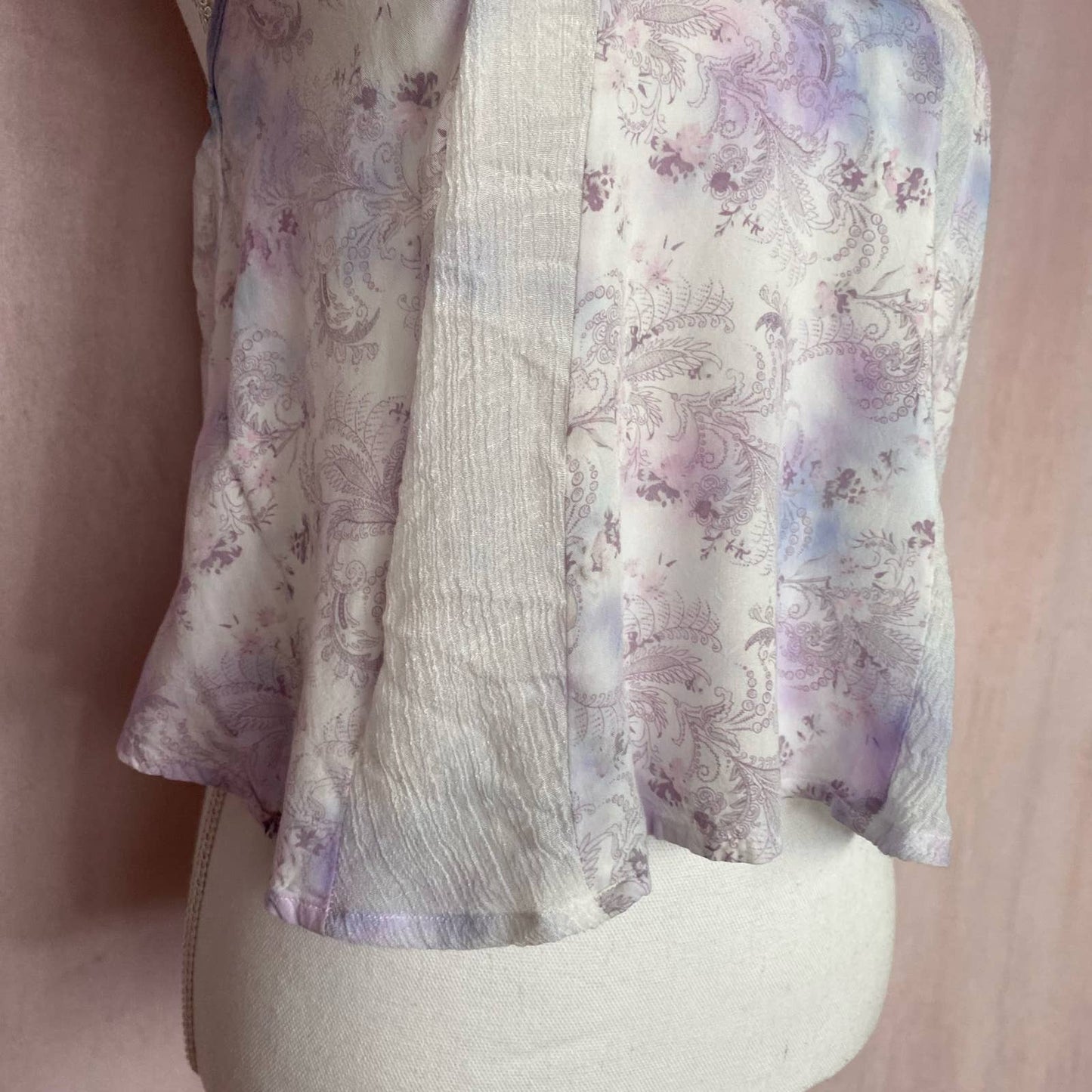 Reworked Flying Tomato Tie Dye Paisley Flowy Crop Tank, Size Small