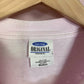 Reworked Cat Wine Distressed Pink Tee, Size Medium