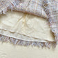 Vintage ABS Tweed Fringe Hem Mini Skirt, Size Small