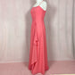 Vintage Aspeed Peach Chiffon bridesmaid Long Dress, Size Medium