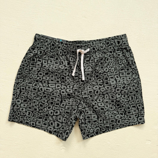 Secondhand Iron Co Shell Print Stretch Pull On Shorts, Size Large