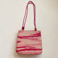 Secondhand Pink Tan Beaded Straw Tote Shoulder Bag