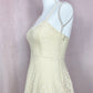 Reworked Ecoté Cream Lace Fit & Flare Tank Top, Size Small