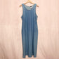 Vintage Lands' End Denim A-Line Midi Dress, Size 12