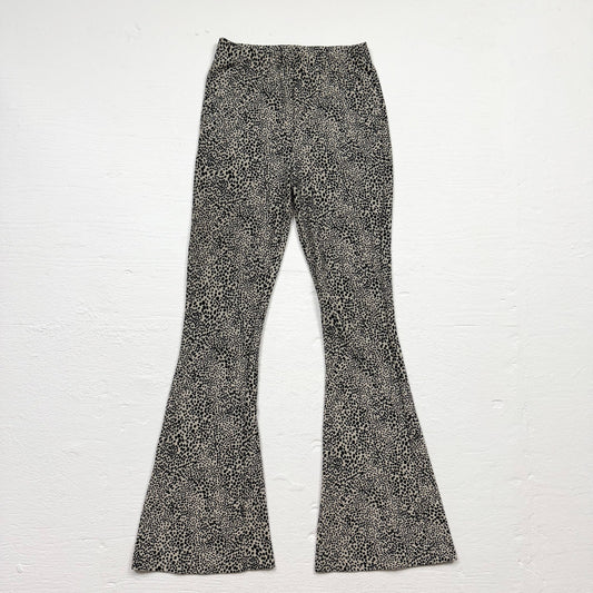 Secondhand Topshop Animal Print Stretch Flare Pants, Size 6