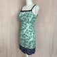 Vintage A-List Leaf Print Mini Dress, Size Small