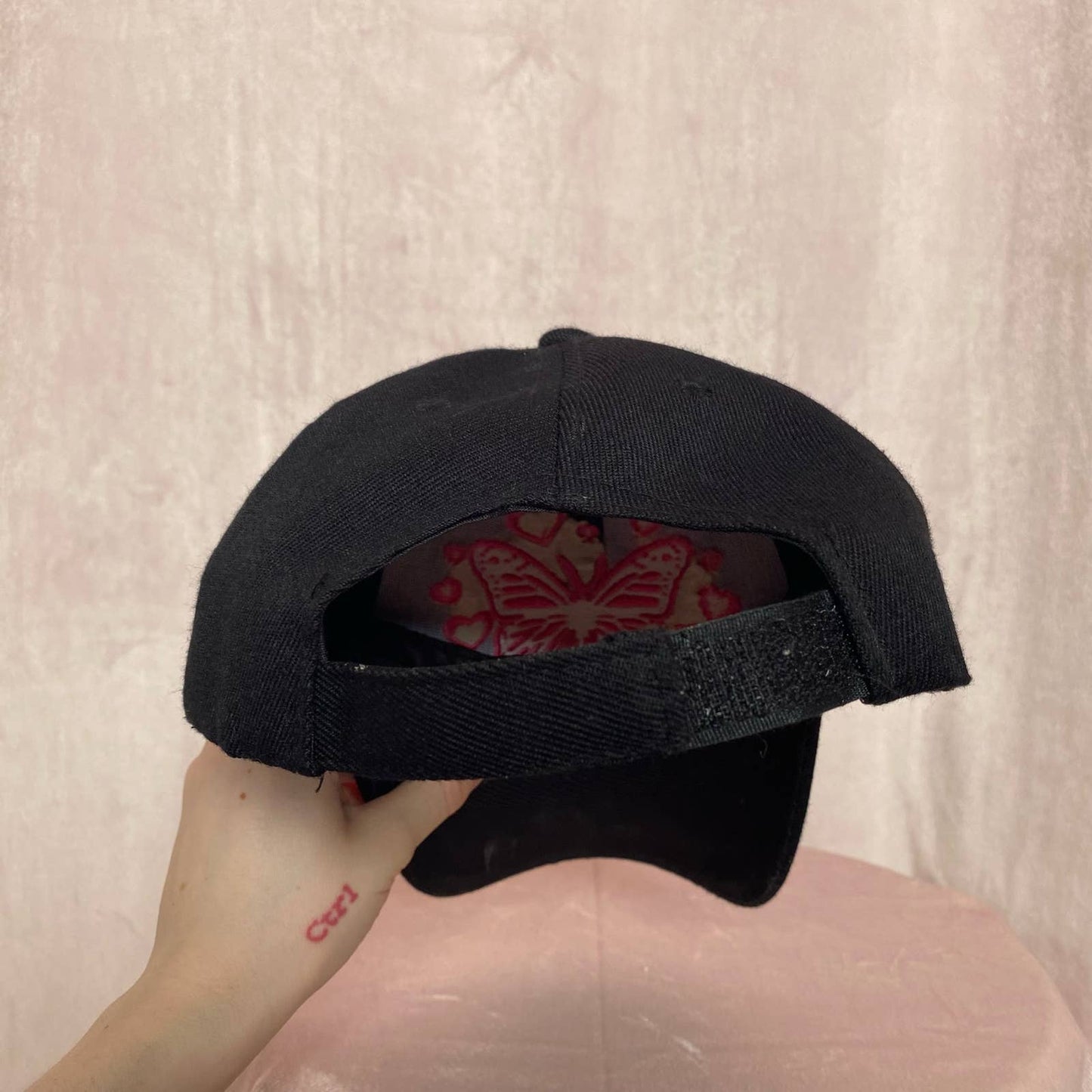 Secondhand Youth Pink Butterfly Baseball Cap Hat