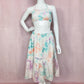 Upcycled Tie Dye Crop Halter Top & Skirt Set, Size XS