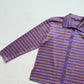 Secondhand Purple Zigzag Metallic Stripe Knit Button Up Rhinestone Collar, Size XL