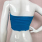 Upcycled Sea Otter Love Blue Tube Top, Size XS