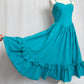 Vintage Impromptu Fit & Flare Ruffle Hem Midi Dress, Size 7/8