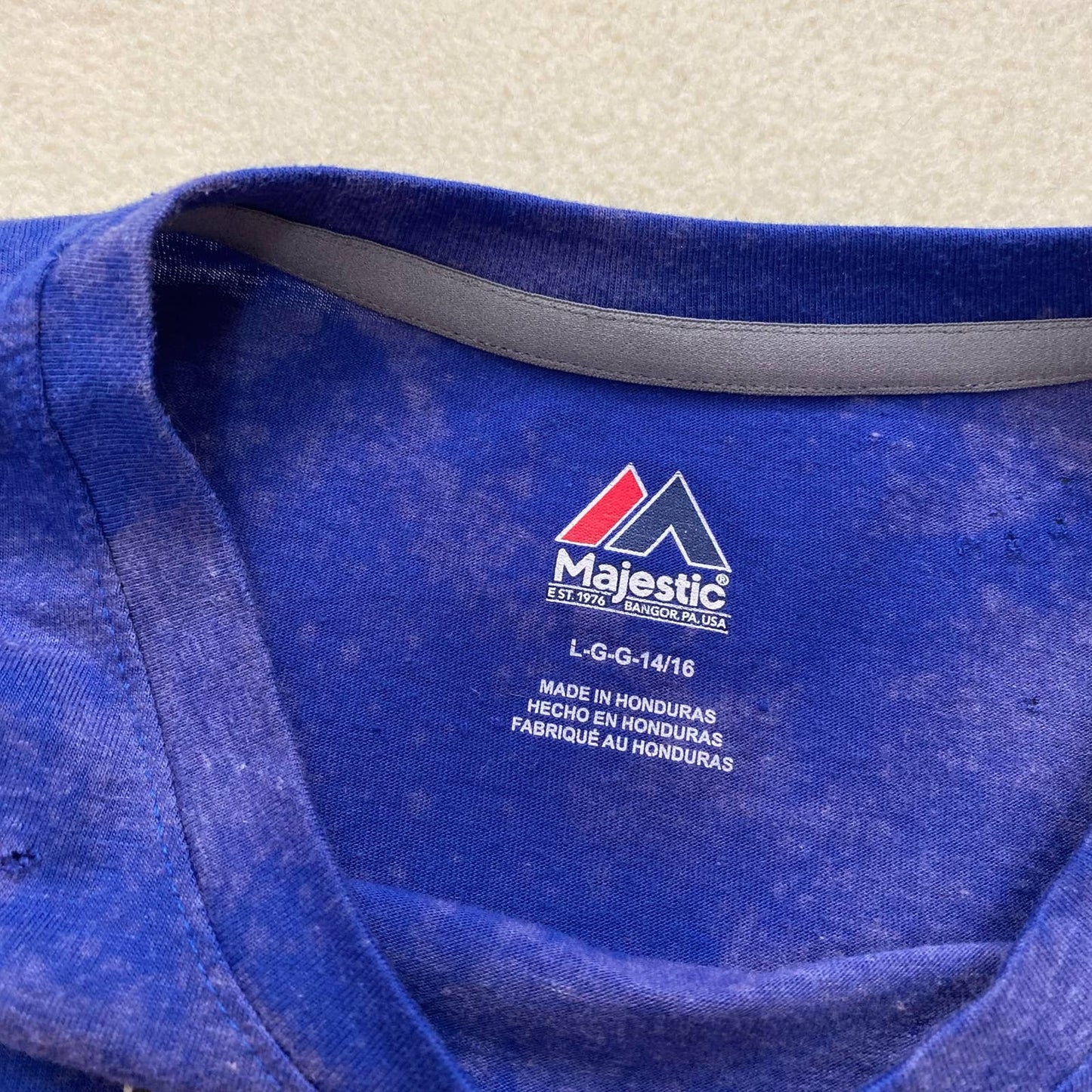 Reworked LA Dodger’s Distressed Crop Tee, Size Small