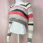 Reworked Sonoma Stripe Knit Crop Sweater, Sized Size Medium