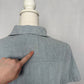 Upcycled Goodfellow & Co Cropped Linen Cotton Button Up Shirt, Size Small