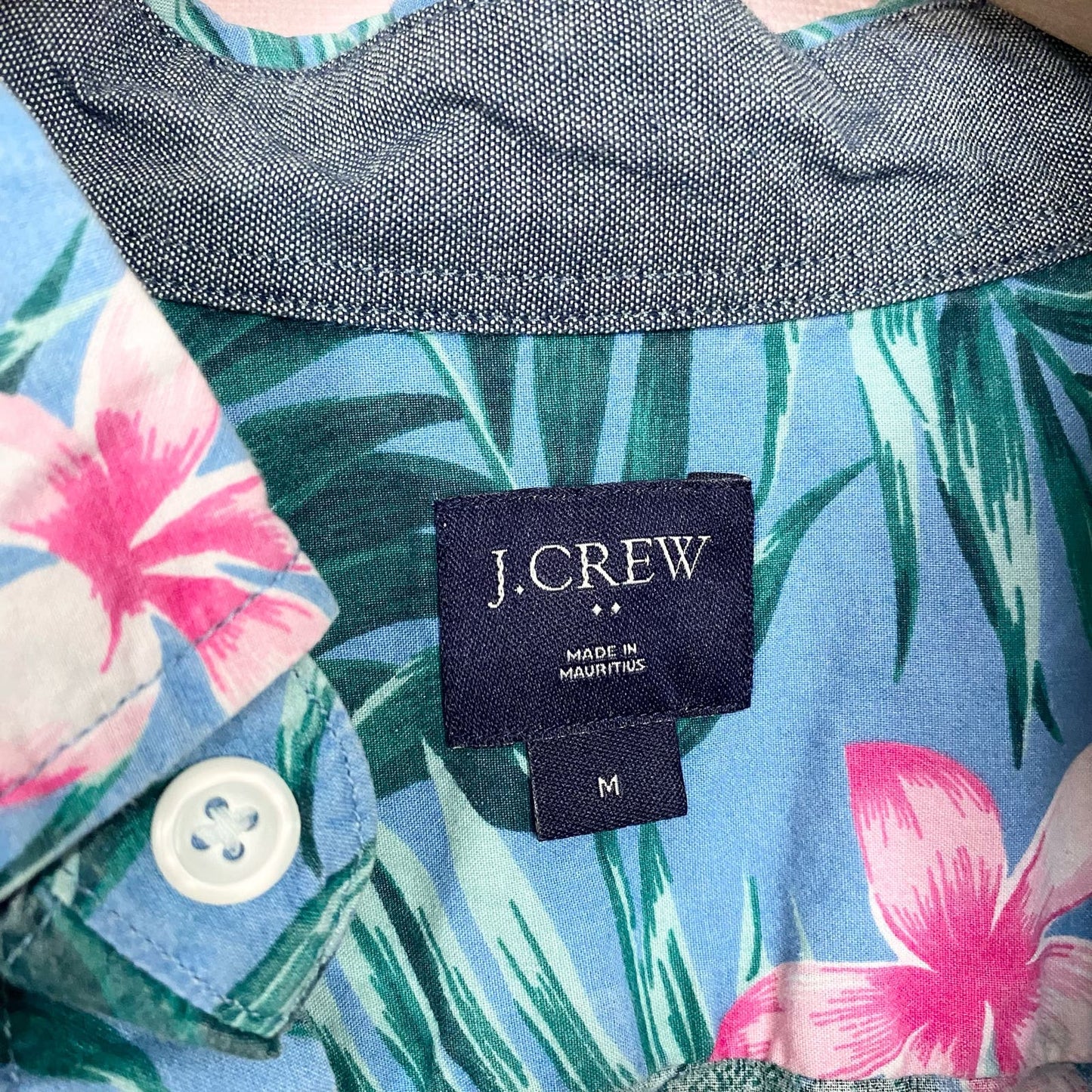 Secondhand J.Crew Tropical Hawaiian Short Sleeve Button Up Shirt, Size Medium