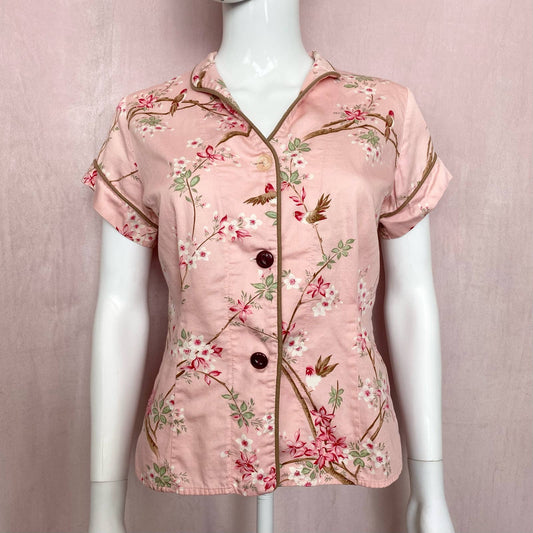 Vintage BedHead Floral Button Down Pajama Top, Size Small