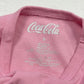 Secondhand Coca-Cola Pink Ribbed Graphic Tank Top, Size Small