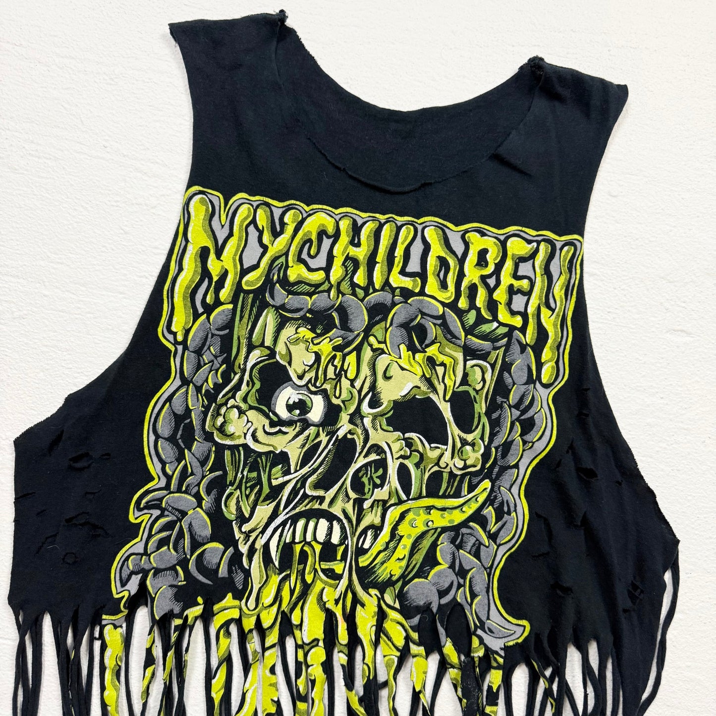 Reworked MyChildren Fringe Band Cutout Tank Top, Size L/XL