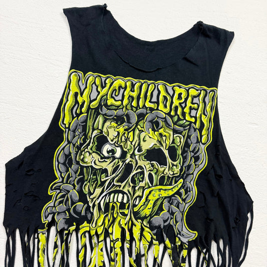 Reworked MyChildren Fringe Band Cutout Tank Top, Size L/XL
