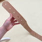 Vintage Embossed Brown Leather Belt