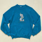 Vintage Hand Embroidered Crewneck Sweatshirt, Size Small