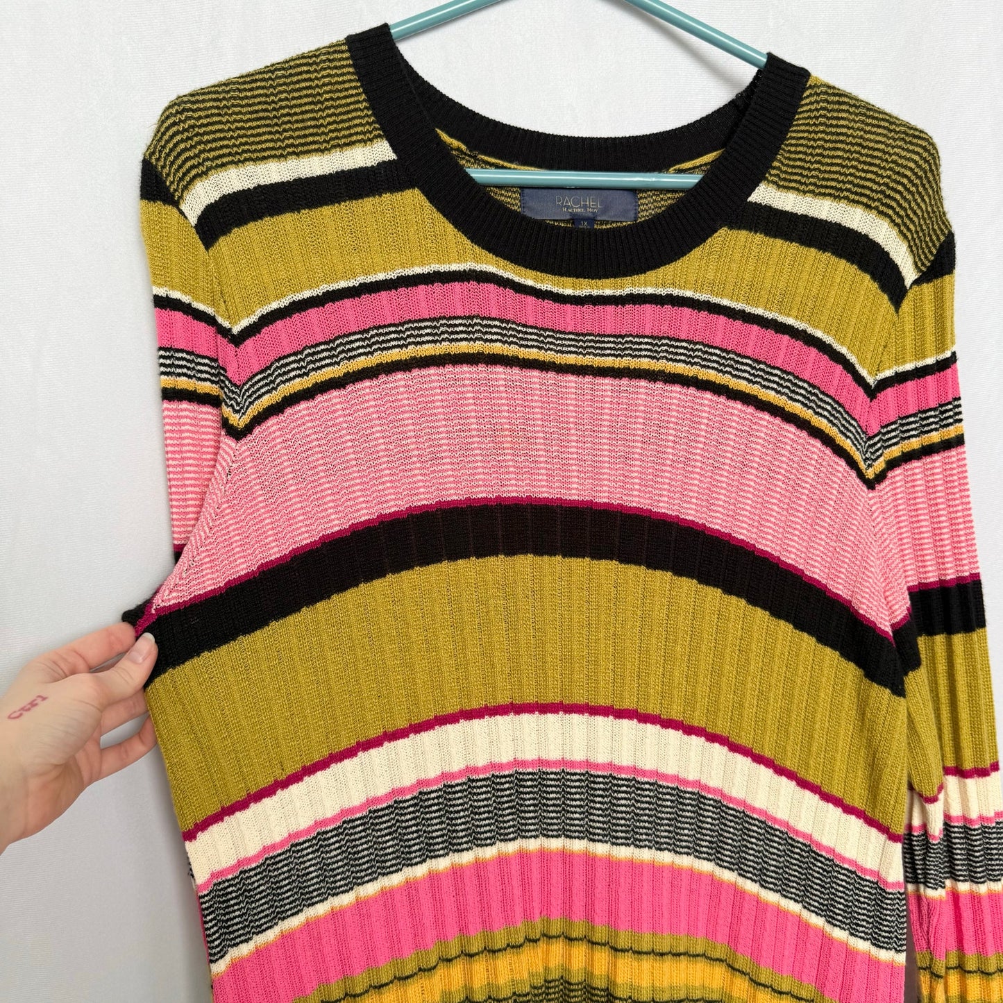 Secondhand Rachel Roy Kennedy Pullover Striped Sweater, Size 1X