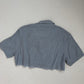 Upcycled Goodfellow & Co Cropped Linen Cotton Button Up Shirt, Size Small