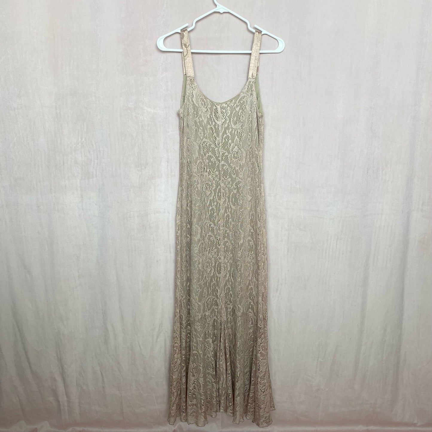 Vintage Spencer Alexis Crochet Lace Maxi Dress, Size Medium