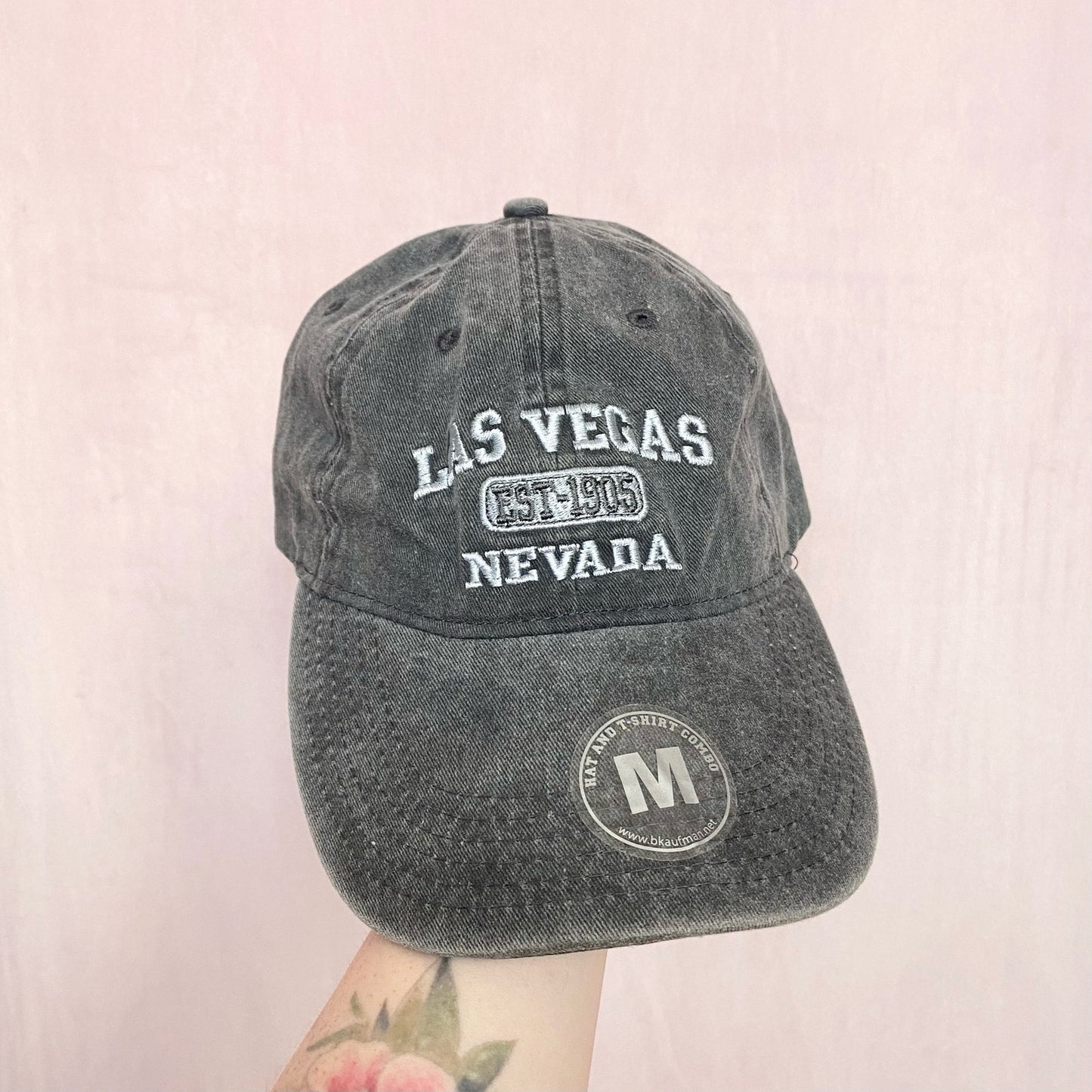 Secondhand Las Vegas Embroidered Gray Baseball Cap Hat