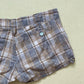 Y2K Fragile Plaid Floral Low Rise Shorts, Size 7