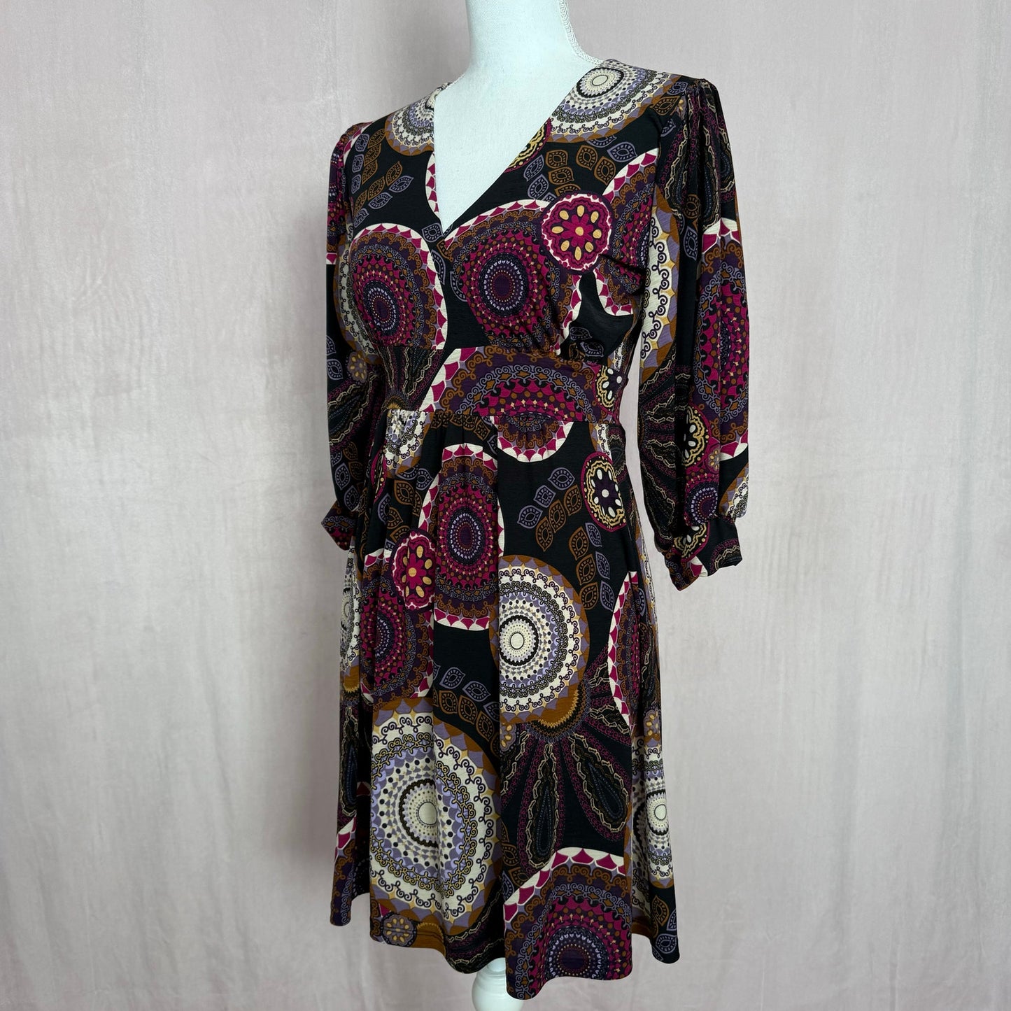 Secondhand Veronica M Fit & Flare Boho Mini Dress, Size Small