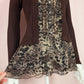 Vintage Ribbed Cardigan Leopard Print Mesh Top, Size Small