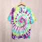 Upcycled Hanes Distressed Tie Dye T-Shirt, Size XL
